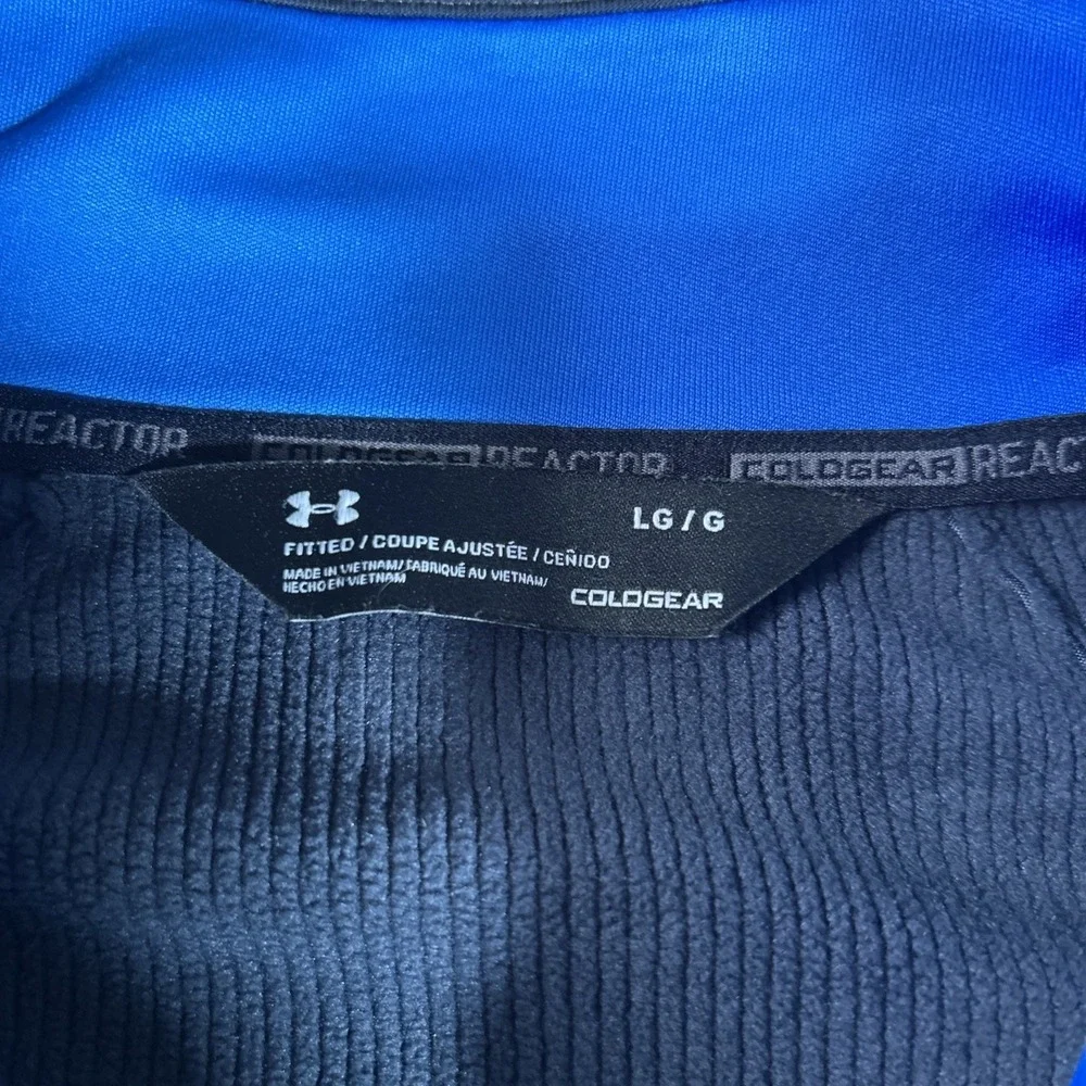 Under Armour 1/4 Zip‎ Men's L Cold Gear Reactor Gray Fitted Pullover Fleece